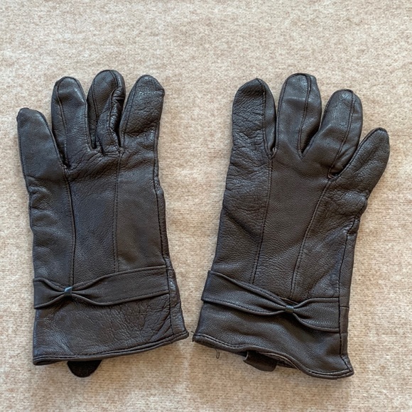 George Accessories - George Black Leather Gloves